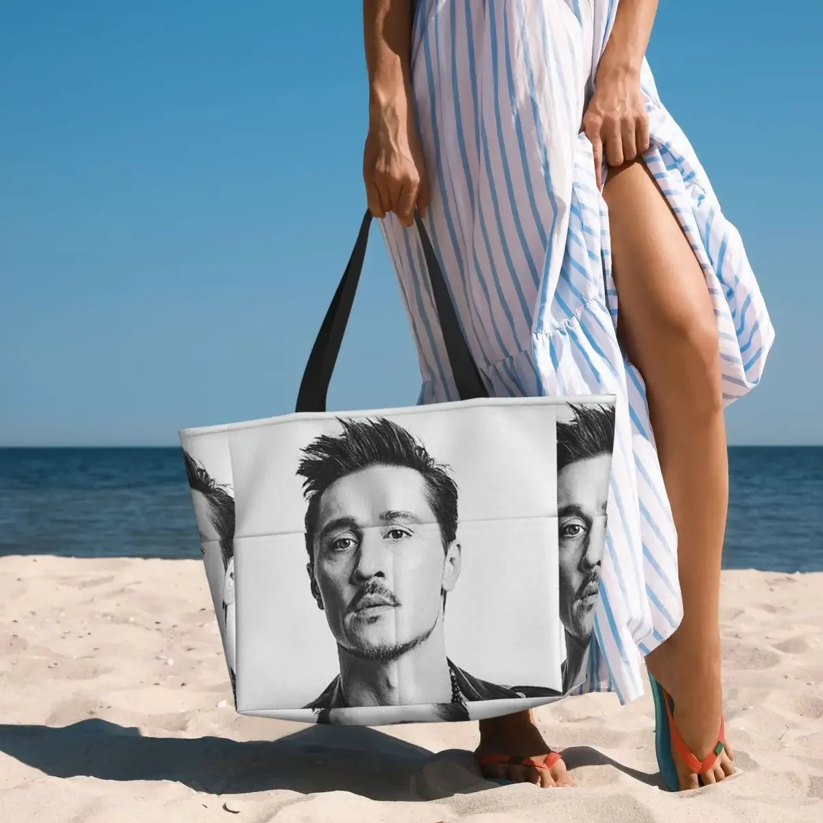 Hearmny Dima Bilan Beach Tote Bag Sport Gym Yoga Duffle Large Tote Bag Women Travel Bag Fitness bag