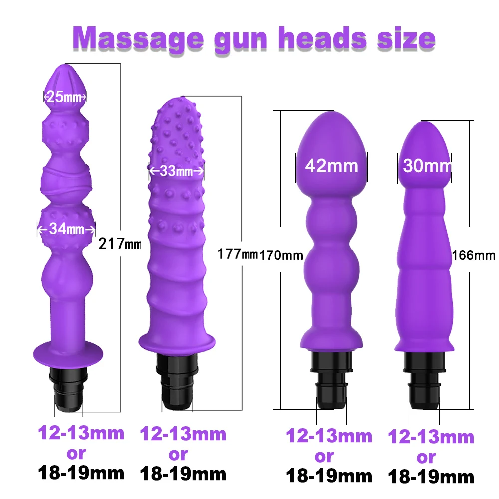 XFOX Adult Massage Gun Head for Women Sex Machine Dildo Dick Vaginal Vibrator Strike Sex Toy Fascial gun Crystal Head