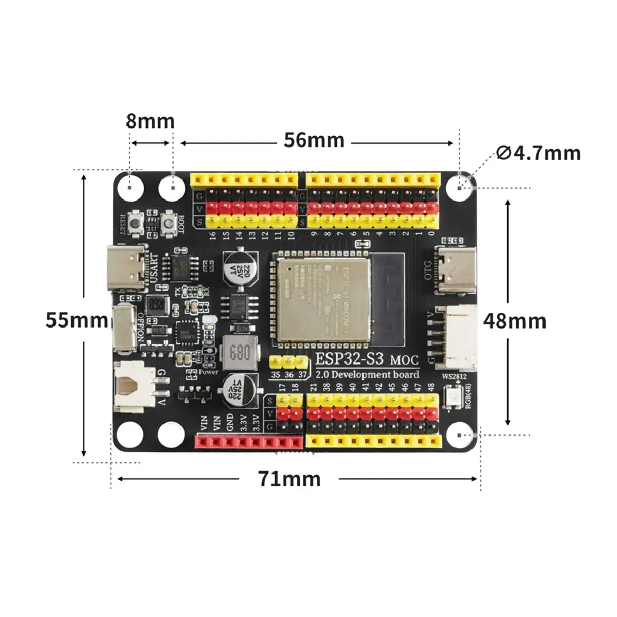 

Плата для разработки ESP32 S3, оригинальная базовая плата IoT с Wi-Fi и Bluetooth, совместимая с программированием Brick.