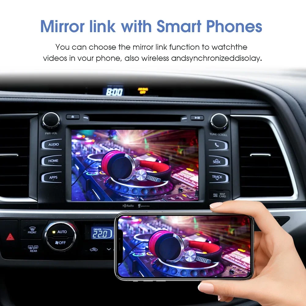 Wireless Carplay Android Auto For Toyota Touch2/Entune2.0 System for Toyota Corolla Camry Auris RAV4 Prius Highlander Car Video