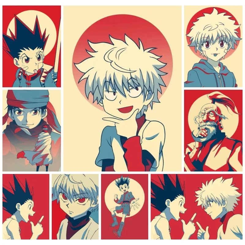 5D Full Drill Diamond Painting Hunter X Hunter Anime DIY Diamond Art Mosaic Picture No‑Frame Home Wall Decor Gift