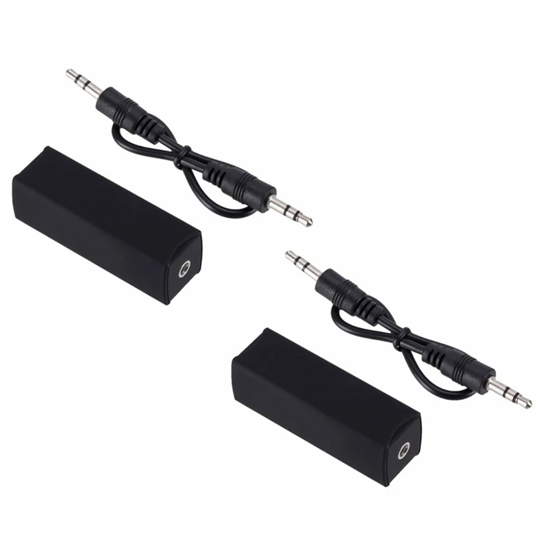 2Pcs 3.5Mm Aux Audio Noise Filter Ground Loop Noise Isolator Eliminate For Car Stereo Audio System Home Stereo