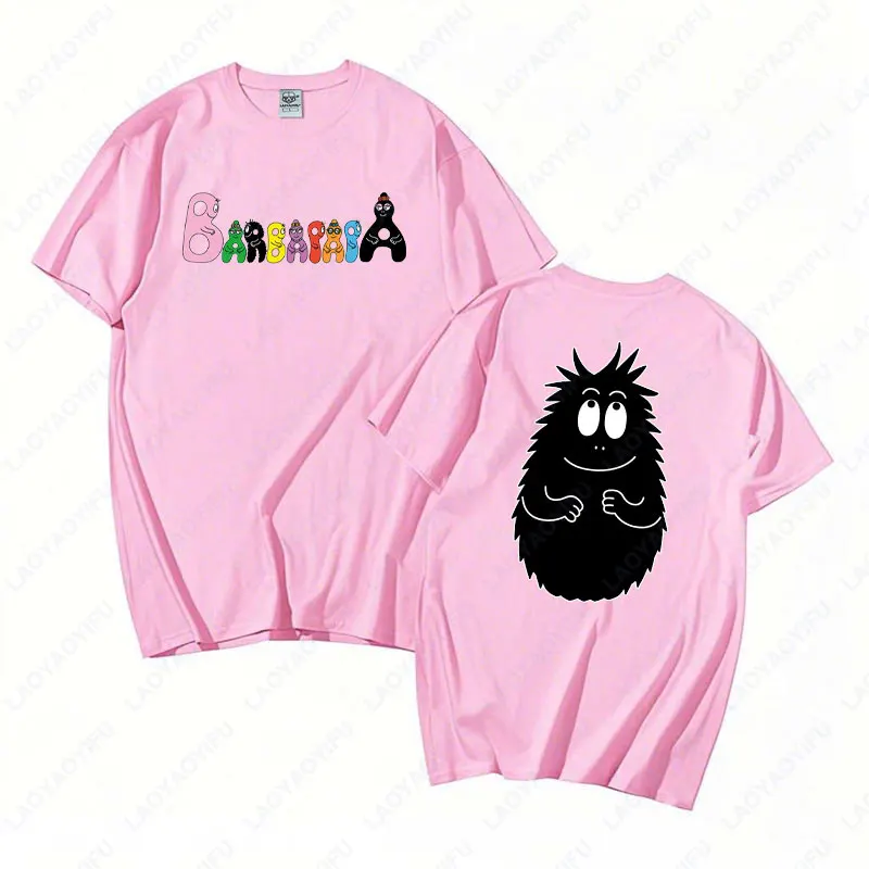 Barbapapa Famiglia Barbazoo Barbabo Barbidur Tees anni '90 Stile retrò Uomo Donna Cotone Streetwear Divertente Kawaii Cartoon Anime Tshirt