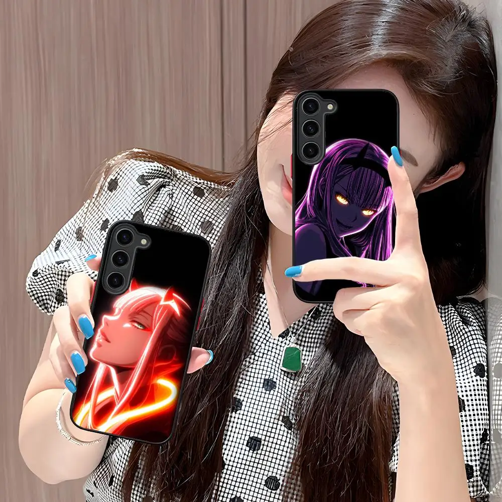 

Neon Zero Two Mobile Phone Case for Samsung Galaxy S25 S24 S23 S22 S21 Plus FE Ultra Colour Silicone Protective Luxury Pretty