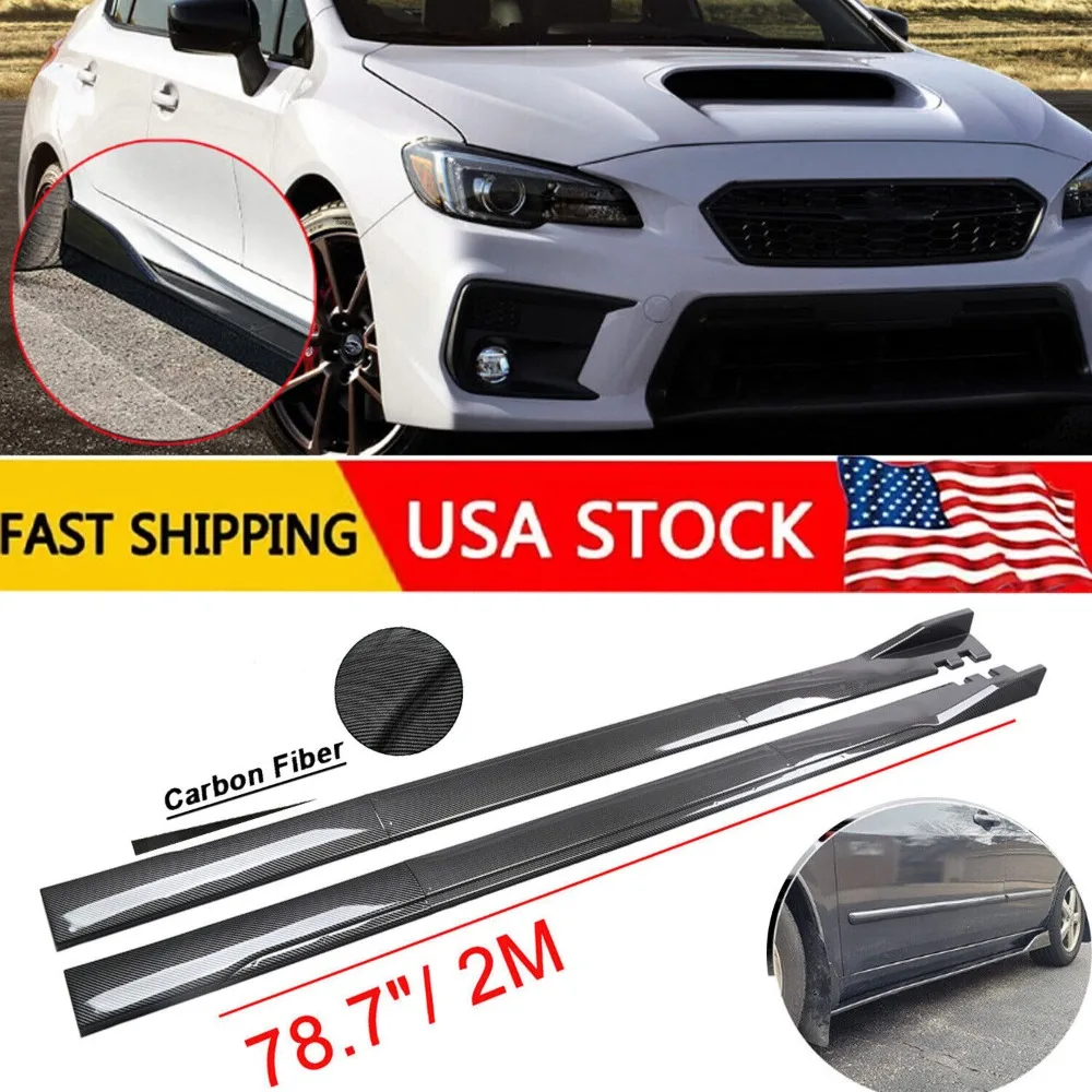 

Carbon Fiber Side Skirt Rocker Panel Splitter Lip For Subaru WRX STI 2015-2021 United States