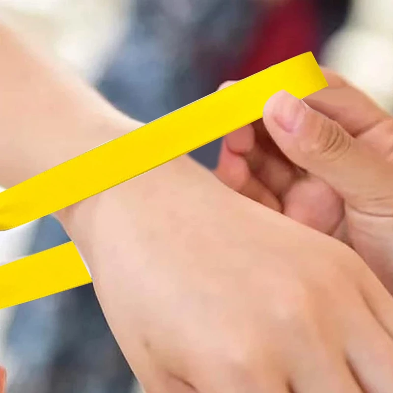 100 Pack Cloth Event Wristband Lightweight Concert Wrist Strap Without Logo Resistant, (Yellow)