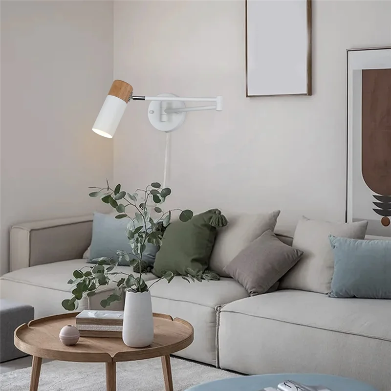 

SHGO-Indoor Fixtures Reading Eye Lamps For Bedroom Modern Rocking Arm LED Wall Lamp Retractable Swing Arm Folding Wall Light