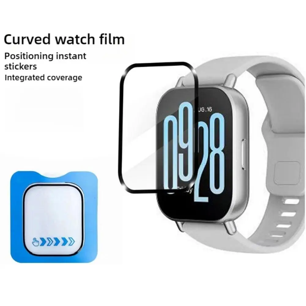 3Pcs Suitable For Redmi Watch 5Active/5lite Curved 3D Composite Soft Black Edge Film Smartwatch Screen Protector Accessorie W3D0