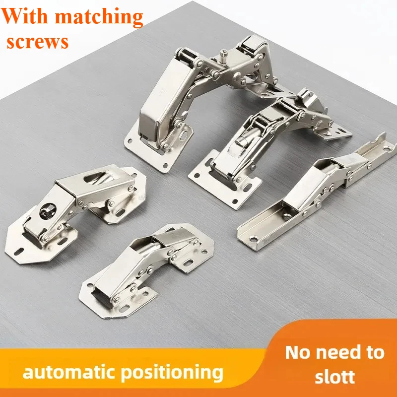 

Normal Cabinet Hinge 90/150/170 Degree No-drilling Hole Cupboard Door Hydraulic Hinges Soft Close With Screws Furniture Hardware