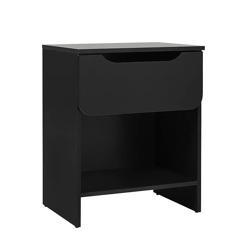 Modern 1-Drawer Nightstand with Cubby