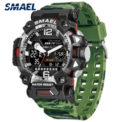 SMAEL Fashion Military Watches for Men Luxury Original Sports Chronograph Watch ​Waterproof Quartz Clock Digital WristWatch