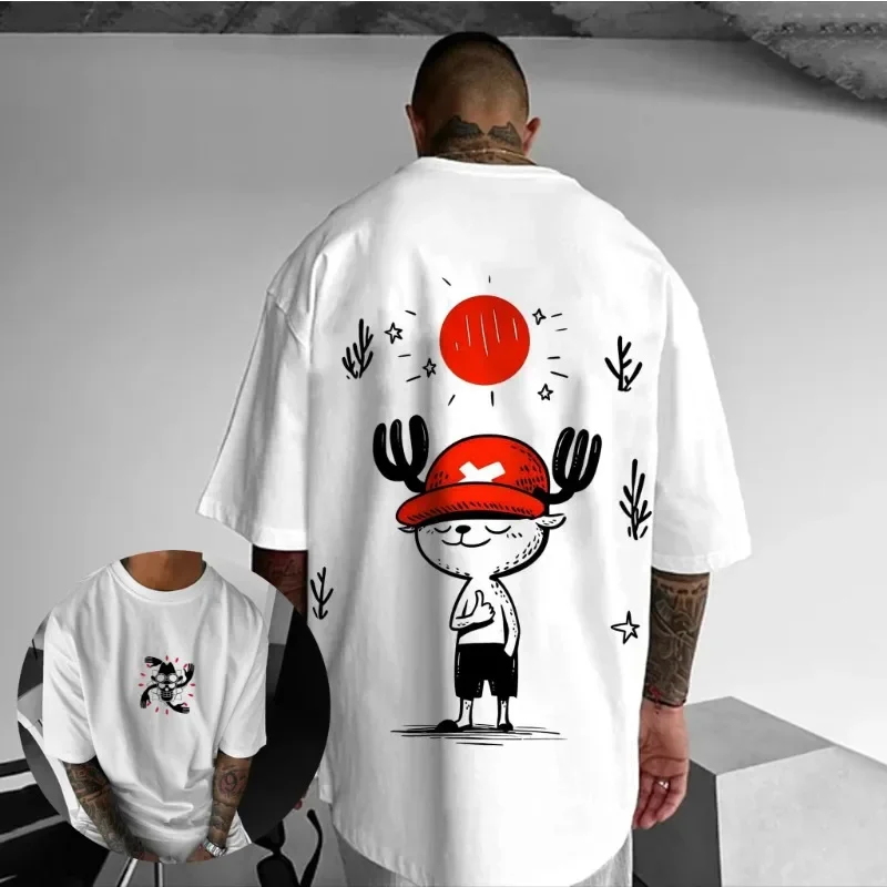 เสื้อยืดลายวันพีซ คอลเลคชั่น 2025 แฟชั่นใหม่สุดฮิต สินค้าลิขสิทธิ์แท้ ทรงหลวม ใส่ได้ทั้งชายและหญิง เสื้ออนิเมะ ผ้าฝ้ายเนื้อนุ่ม พิมพ์ลายวินเทจ