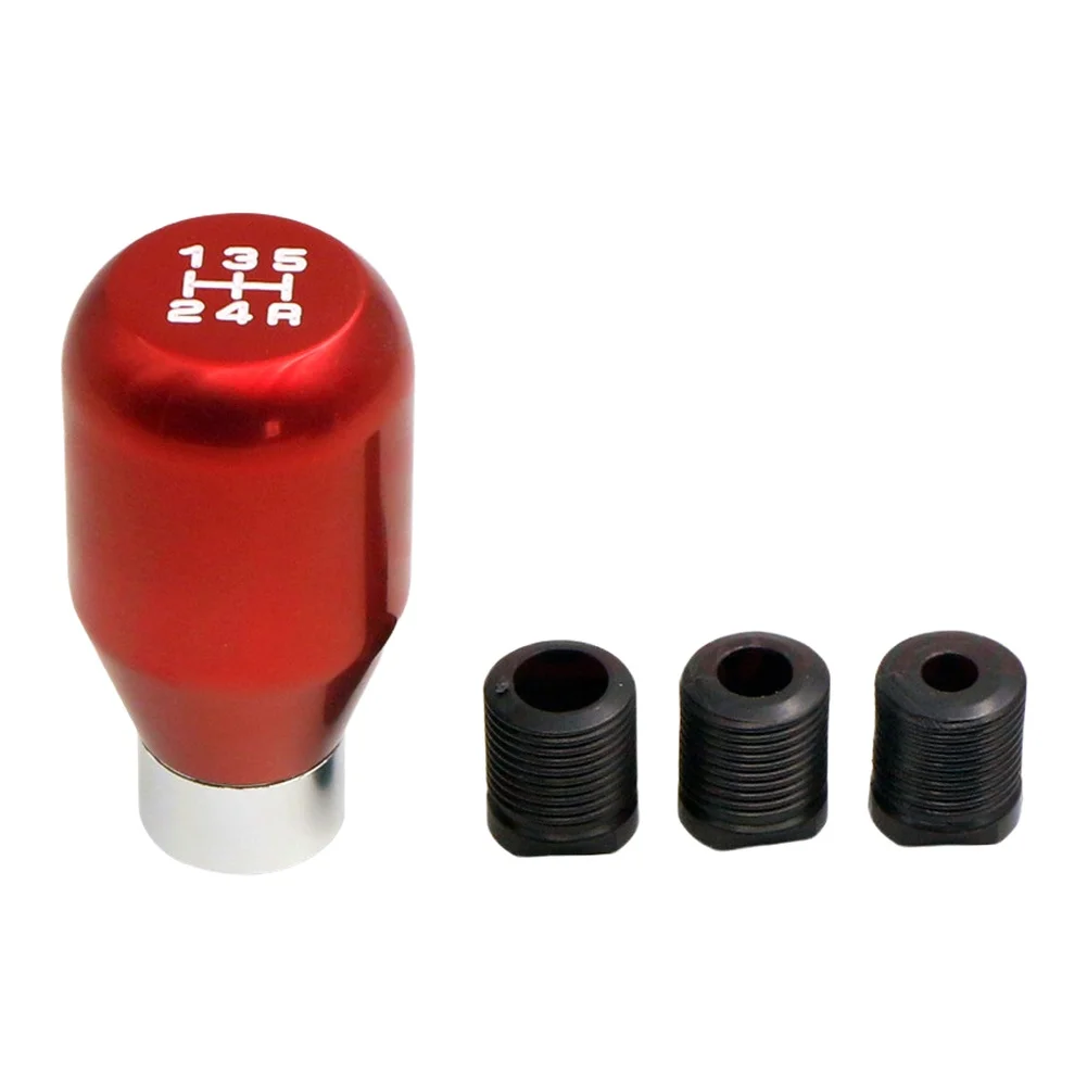 Manual Transmission Shift Knob Adapter for 5 Speed Cars with Metal Construction and Three Thread Sizes for Easy Fit