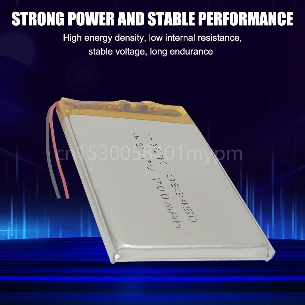 383450 403450   3.7V 700mAh แบตเตอรี่ลิเธียมโพลิเมอร์แบบชาร์จไฟได้สําหรับ MP3 MP4 GPS ของเล่นปากกาบันทึก Power Bank ชุดหูฟังบลูทูธ