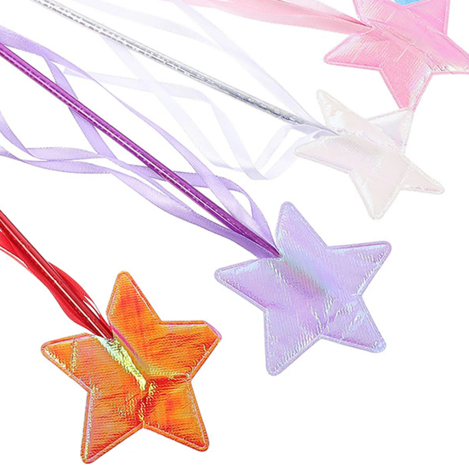 子供用妖精の杖 5本セット 星型の杖のおもちゃ 子供向けパーティー用品 誕生日写真撮影用小道具 魔法のコスプレギフト
