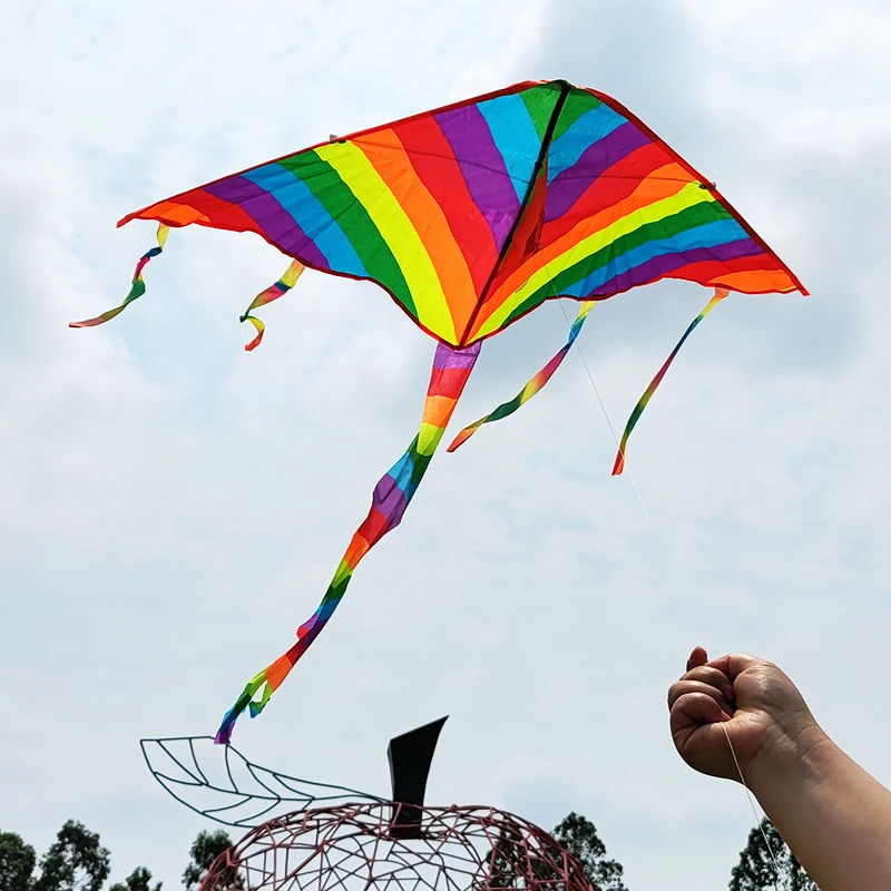 New Design Rainbow Kite , Fashion Easy Flying, Long Tail Kites with line Flying Toys Kite for Children Kids Outdoor Fun Sports