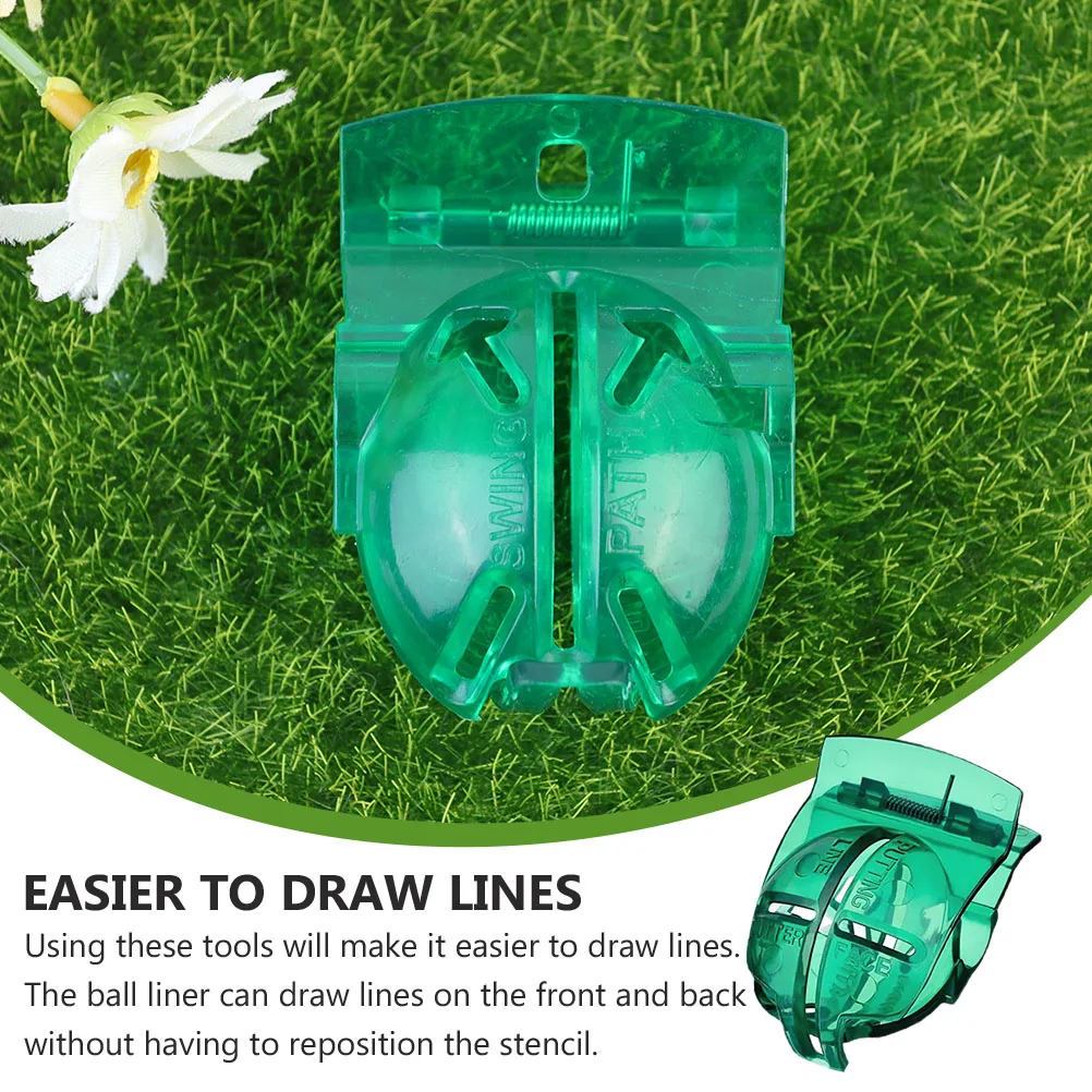 

7Pcs Golf Ball Marker Drawing Tool Lightweight Easy Carry Plastic Scribe Liner Template Marking Accessories Golfs Ball Alignment