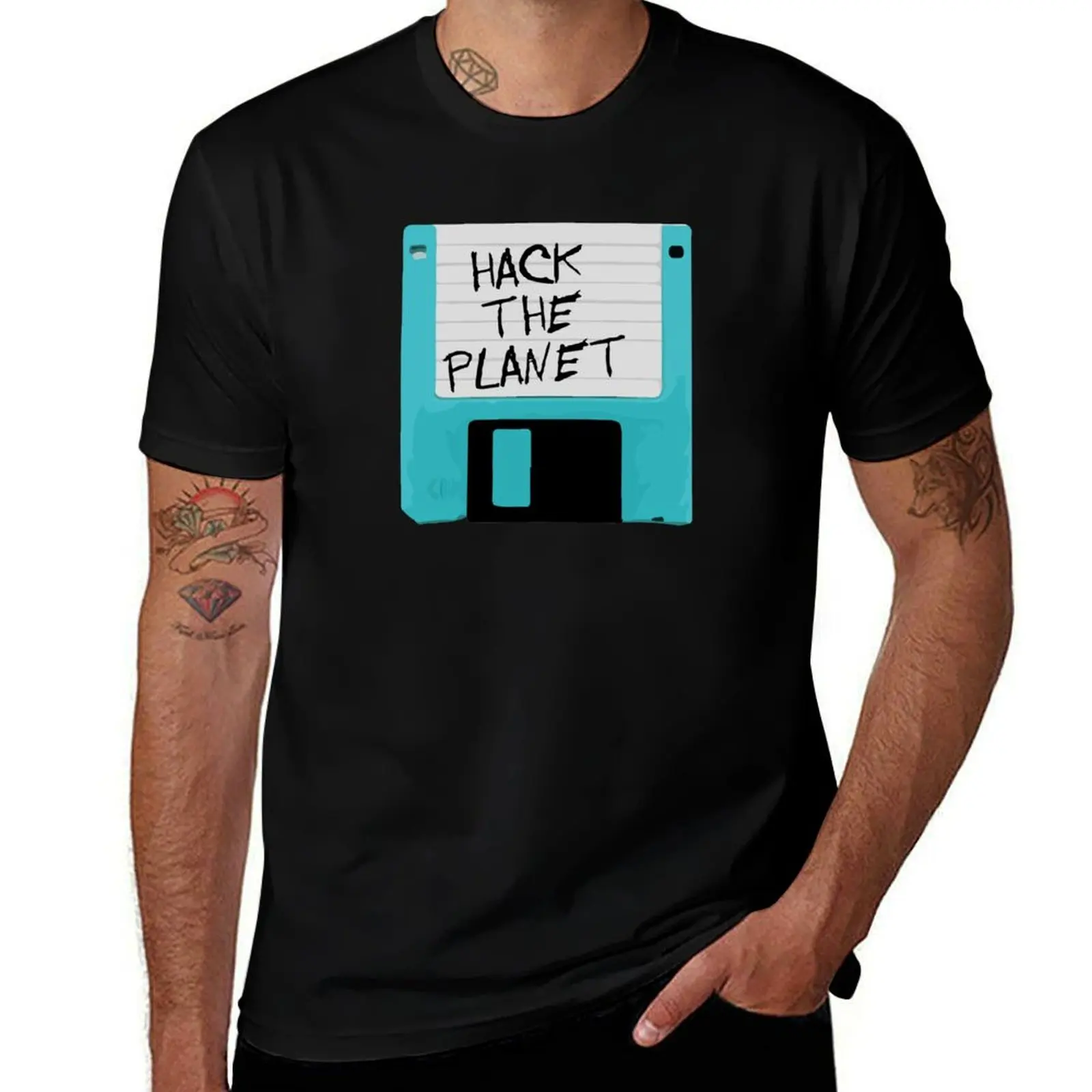

Hack The Planet T-Shirt man t shirts graphic t shirts for man cotton funny T-Shirt