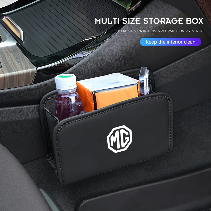 

Настенный автомобильный кожаный ящик для хранения, сортировочная сумка для MG 4, 5, 6, 7 Cyberster ES5 ONE MG5 Скорпион ZS HS MARVEL-R Hector MG3