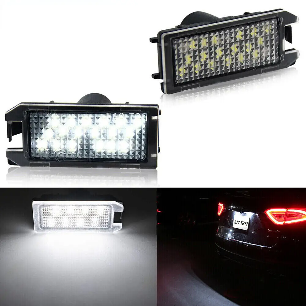 

Winetis 2Pcs For 2014-up Jeep Grand Cherokee 6000K White Full LED License Plate Lights Number Tag Lamps OE-Fit