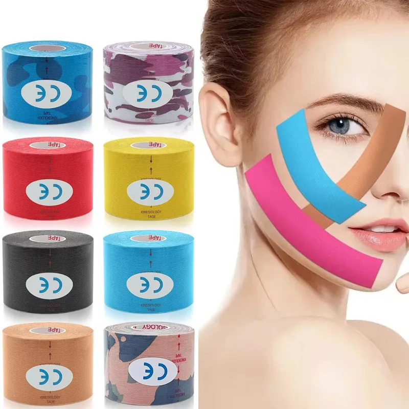 2 Stück Sport-Kinesiologie-Tape-Aufkleber, wasserdicht, athletische Bandage, Muskelregeneration, Schutz, Schmerzlinderung, Tennis, Fitnessstudio