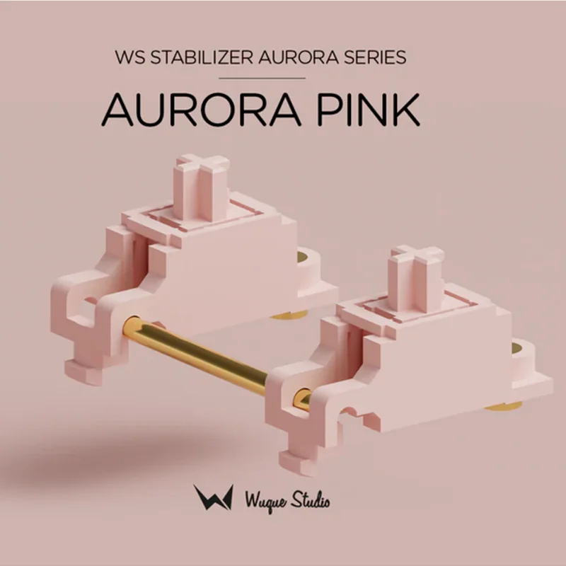 

WuqueStudio WS Stabs Aurora Series Pink PCB Mount Screw in Keyboard Stabilizers