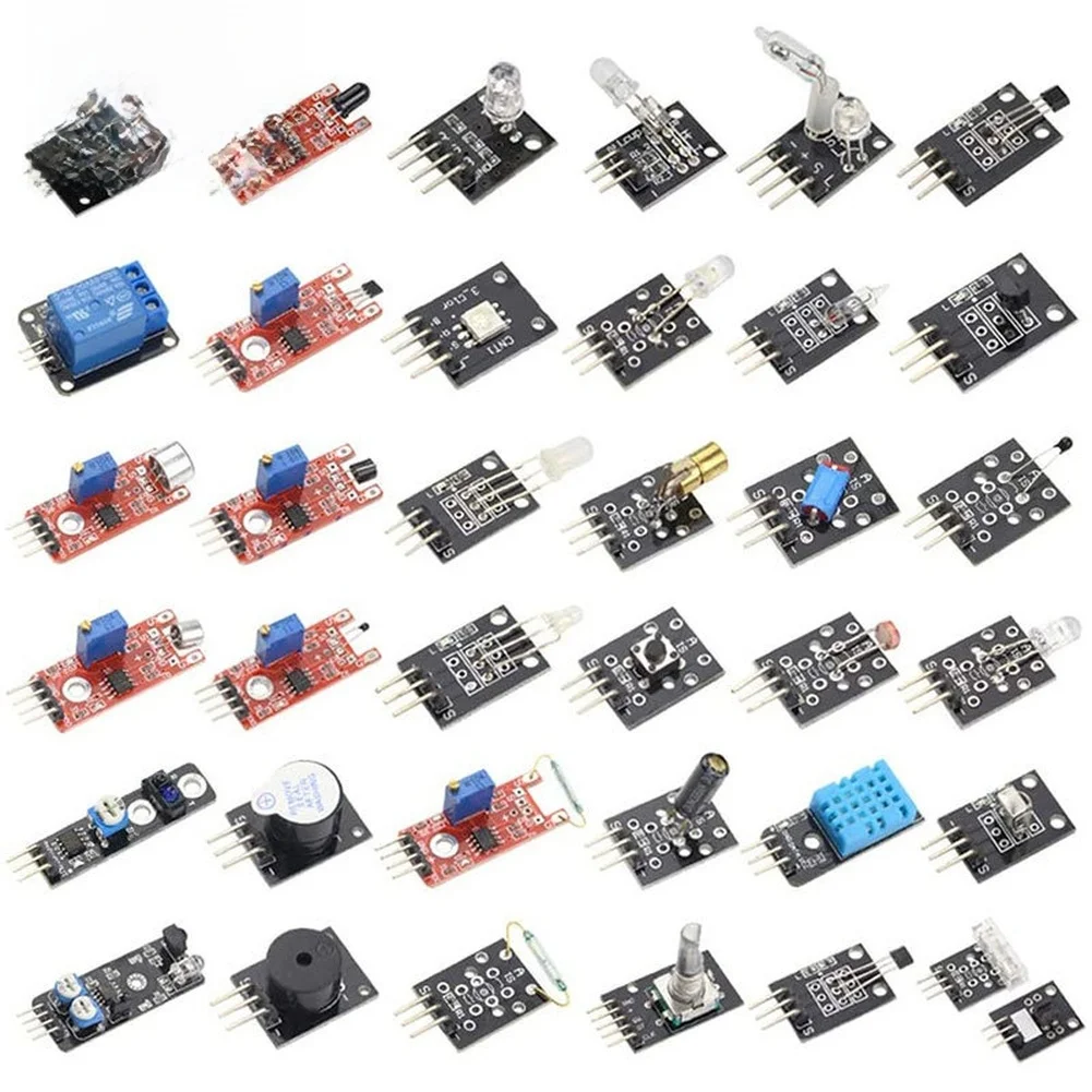 37/45 Sensors Kit 37 In 1 Sensor Kit For Arduino With 5V Power Supply And Resources Plastic Box For Straightforward Mounting