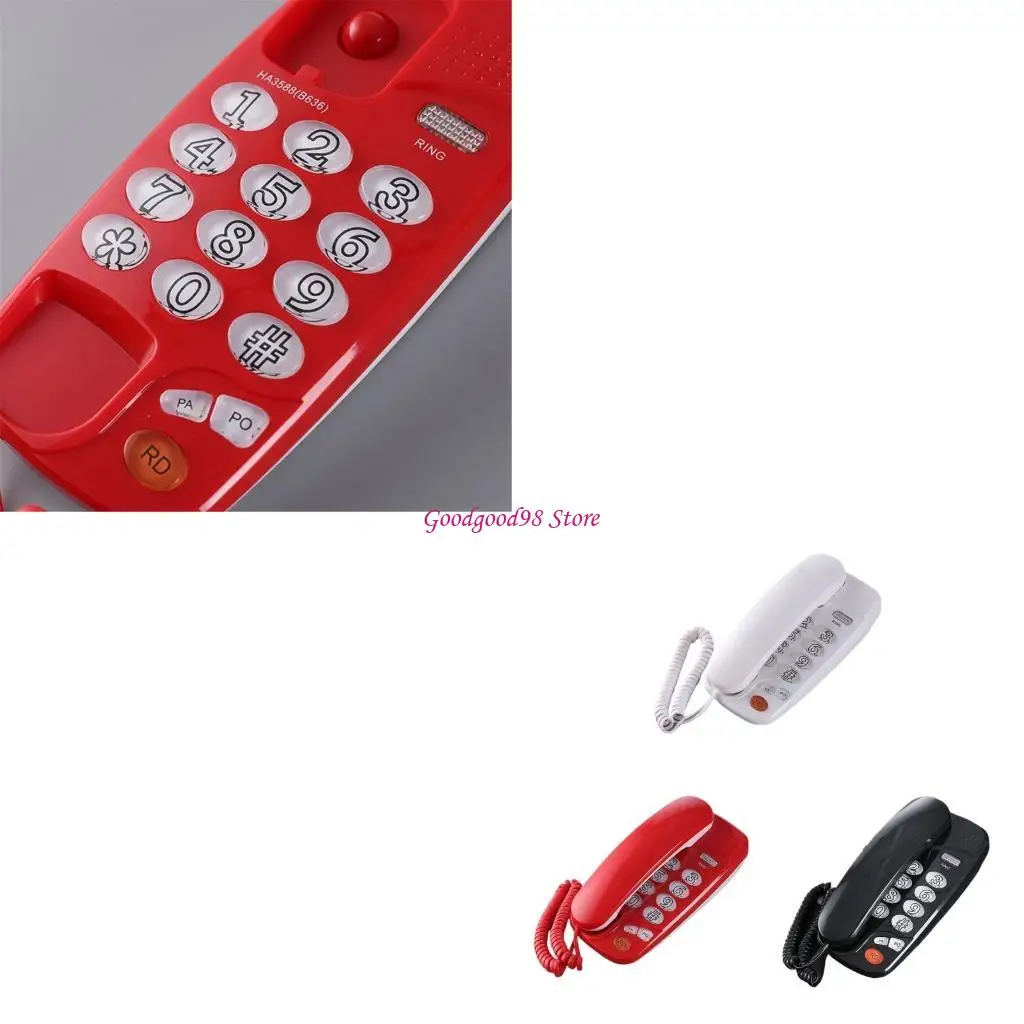 Wall Mountable Telephone,Last Number Redial,Pause Home Phone for Offices Hotel