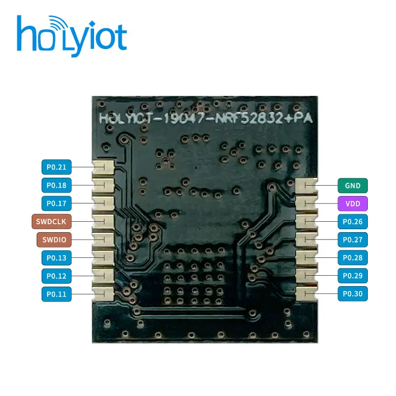 Holyiot nRF52832 PA módulo Bluetooth Placa de desarrollo de baja energía nRF52 DK Antena de larga distancia IPX