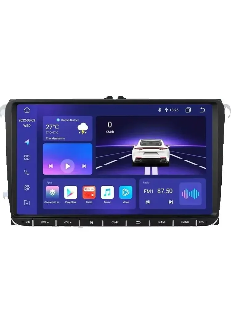 Hizpo 9-Zoll CarPlay Android Auto Autoradio für VW Volkswagen Golf Passat B6 B7 Skoda Seat Octavia Polo Tiguan RDS DSP GPS BT 4G