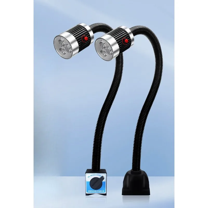 Magnetic LED Machine Tool Lamp Flexible Gooseneck Work Light 24V 220V for CNC Lathe Milling Machinery