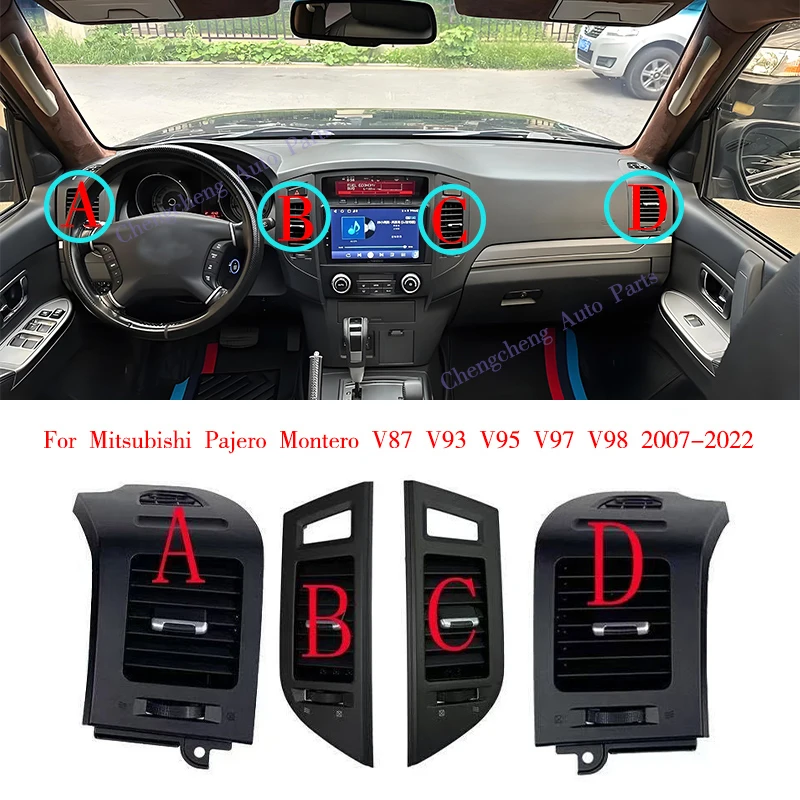 

Internal Air Vent Outlet For Mitsubishi Pajero Montero V87 V93 V95 V97 V98 2007-2022 Instrument Panel Board A/C Air Conditioner