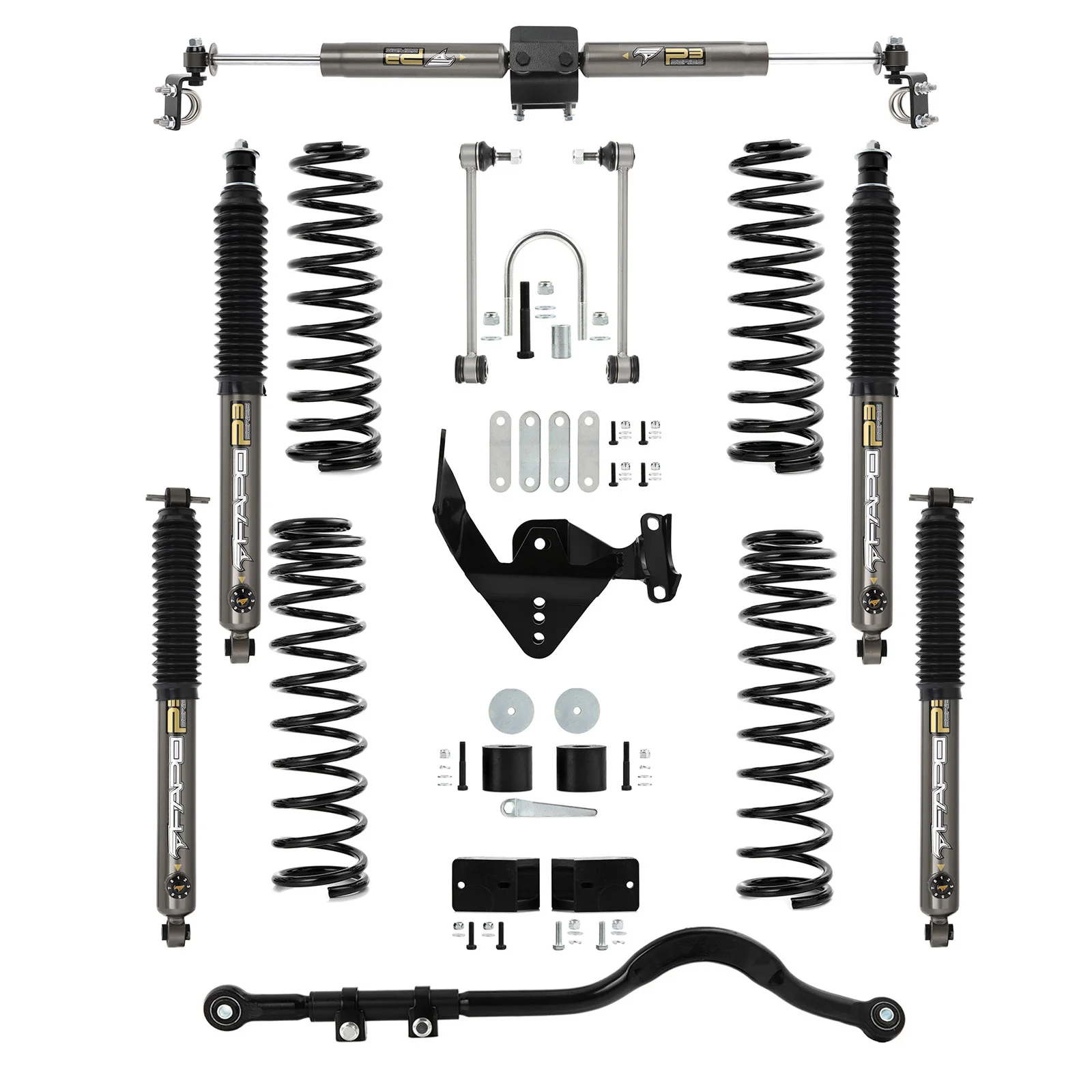 

FAPO TY360603 for Jeep Wrangler JK 2007-2018 Best Quality 2.5"Lift Kits 4x4 Coilover Shocks Absorbers Car Suspension Kits