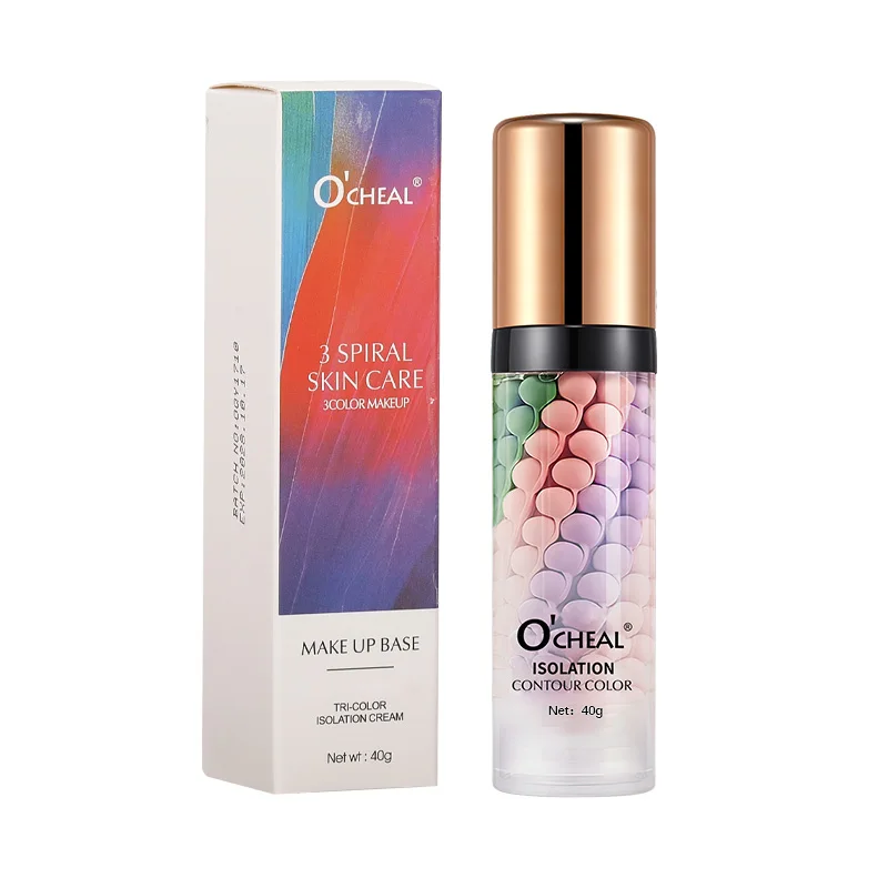 O'CHEAL One-Step Three Color Spiral Contour Isolation Primer Feuchtigkeitscreme Gesichtspflege Corrector Foundation Makeup Cosmetic