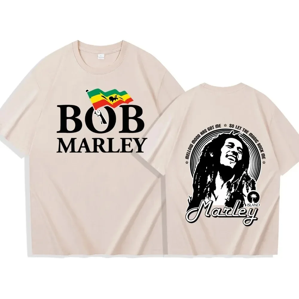 Bob Marley T-Shirts Fashion T-shirt for Men Y2K Tops Harajuku O-Neck Short Sleeve Shirts Fans Gift Summer Women Fashion T-shirt