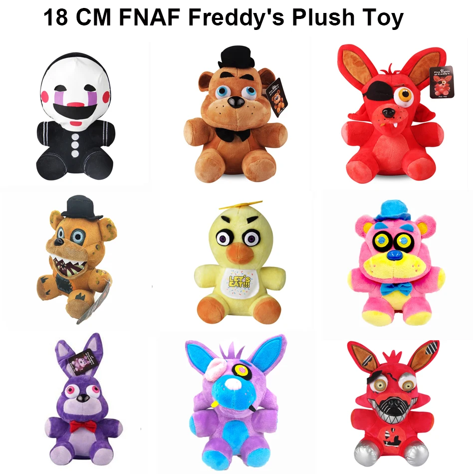 18 CM FNAF Freddy\'s Plush Toy Stuffed & Plush Animals Bear Rabbit Game Fnaf Birthday Christmas Toys For Kids