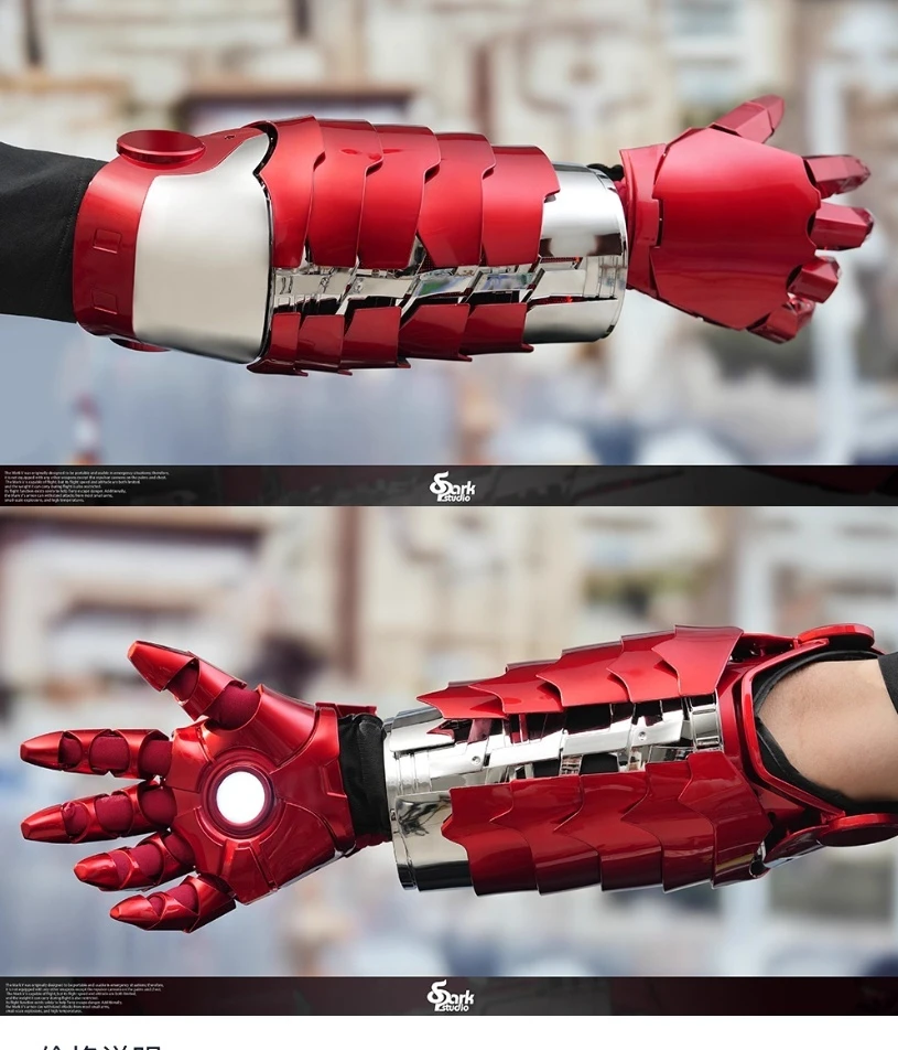 

SPARK STUDIO 1:1 Масштаб SP001 Переносной механизм MK5 — голосовое управление, пульт дистанционного управления и сенсорная броня Железного человека, рождественский подарок