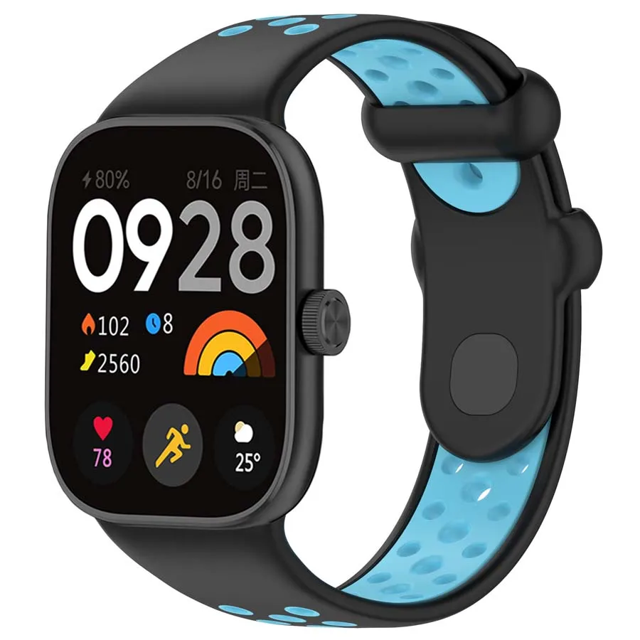 Esportes silicone pulseira de relógio para redmi relógio 4 cinta acessórios pulseira substituição para xiaomi mi banda 8 pro pulseira correa