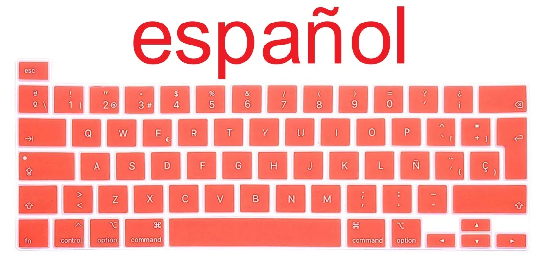 Spanish For 2020 MacBook Pro M1 13 inch A 2338  A 2289 A 2251 for MacBook Pro 16 A2141 Silicone Keyboard Cover Skin EU Version