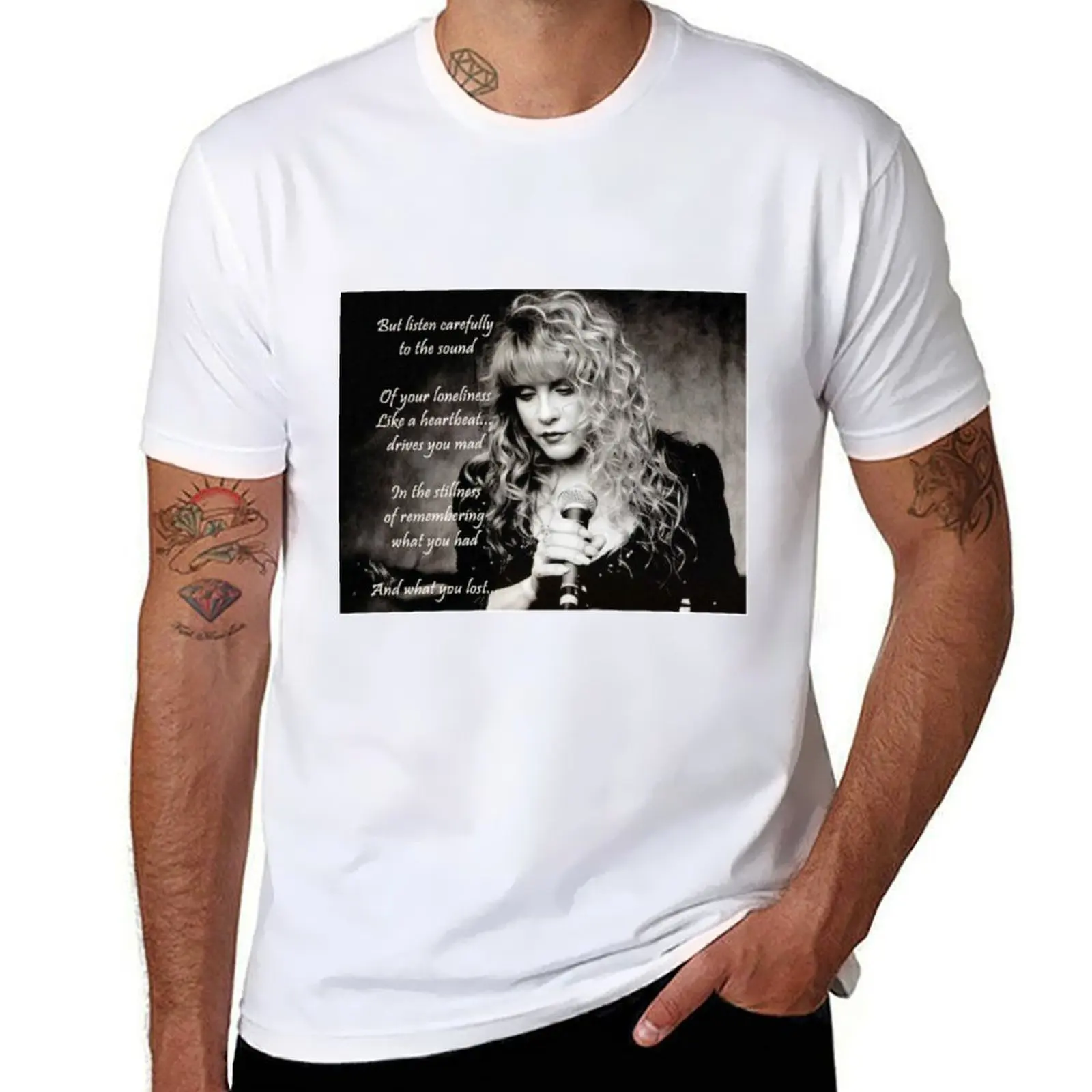 

Stevie Nicks Vintage Love Music Stevie Nicks Songs Cool Design T-Shirt cotton tshirt 100% T-Shirt