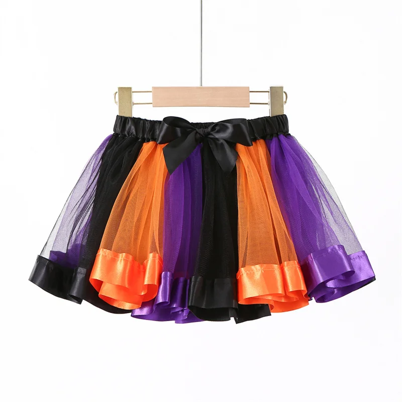 

2024 Mini Skirt Party Tutu Skirt Girl Halloween Dress Up Princess Rainbow Girl Clothes Children's Clothing