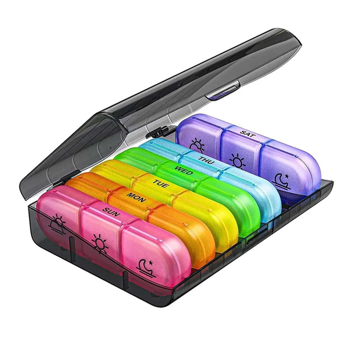 デイリー 2X ピルボックス 7 日間オーガナイザー 21 グリッド 3 回 1 日ポータブル旅行ビタミン薬用の大きなコンパートメント付き、C