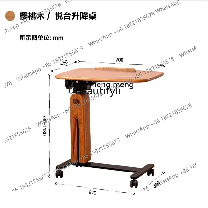 Height Adjustable Desk Movable Office Folding Height Adjustable Desk Solid Wood Computer Study Desk Simple Design H