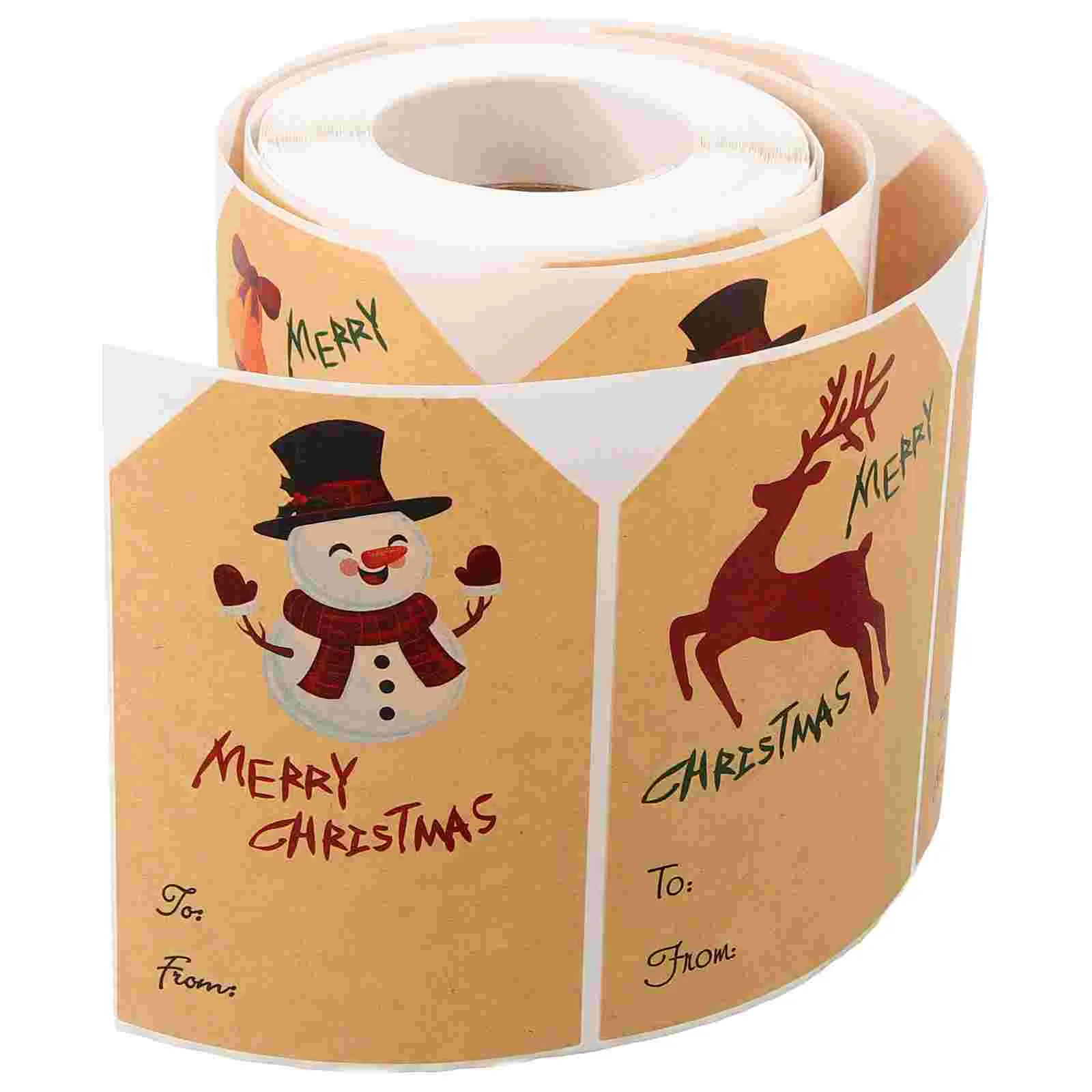 Christmas Tags Bakery Sticker Stickers Labels Present Sealing for Party Cartoon