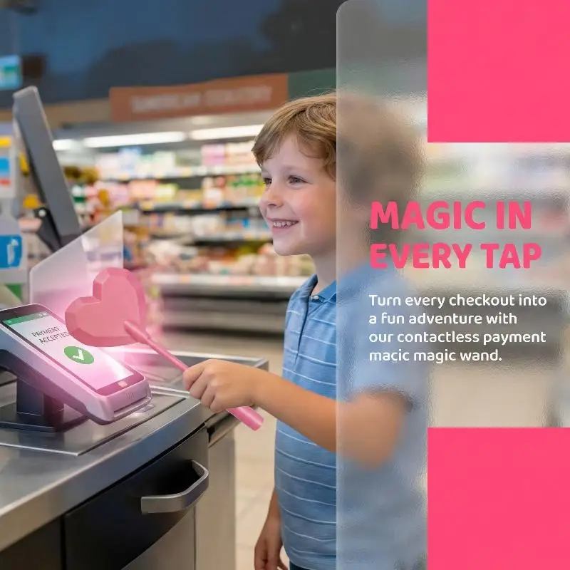 Fashion Creative 3D Printed Wand Tap To Pay Portable Cute Heart Magic Wand Holder Lightweight Funny Credit Card Holder Daily Use