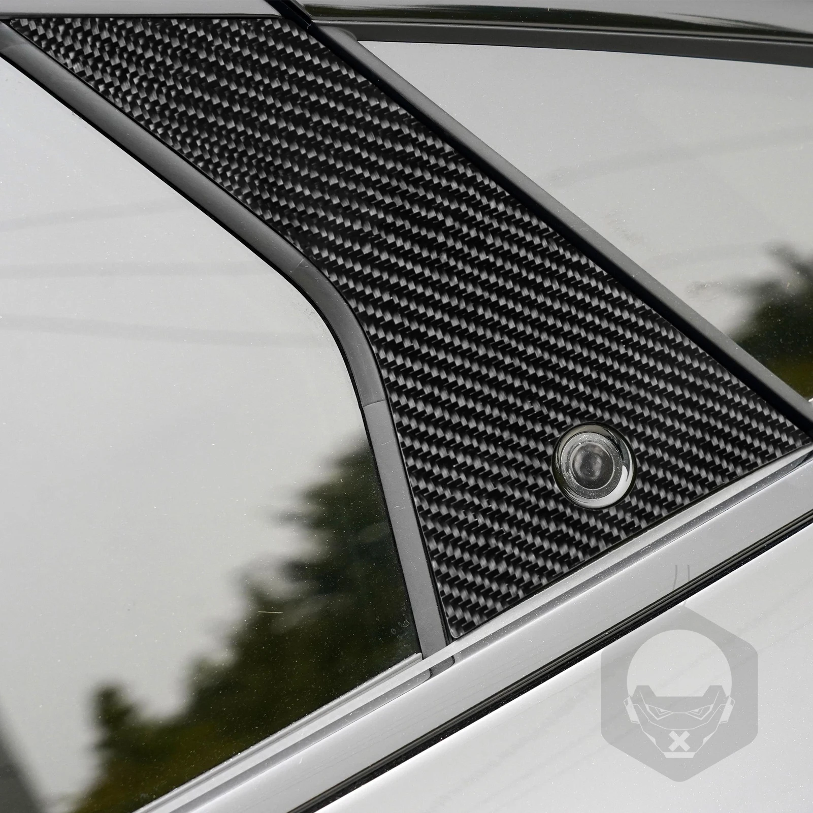 Real Carbon Fiber Car Accessories B-pillar Exterior Trim Decorative Trim Cover Soft Sticker For Ford Mustang Mach E 2021 2022
