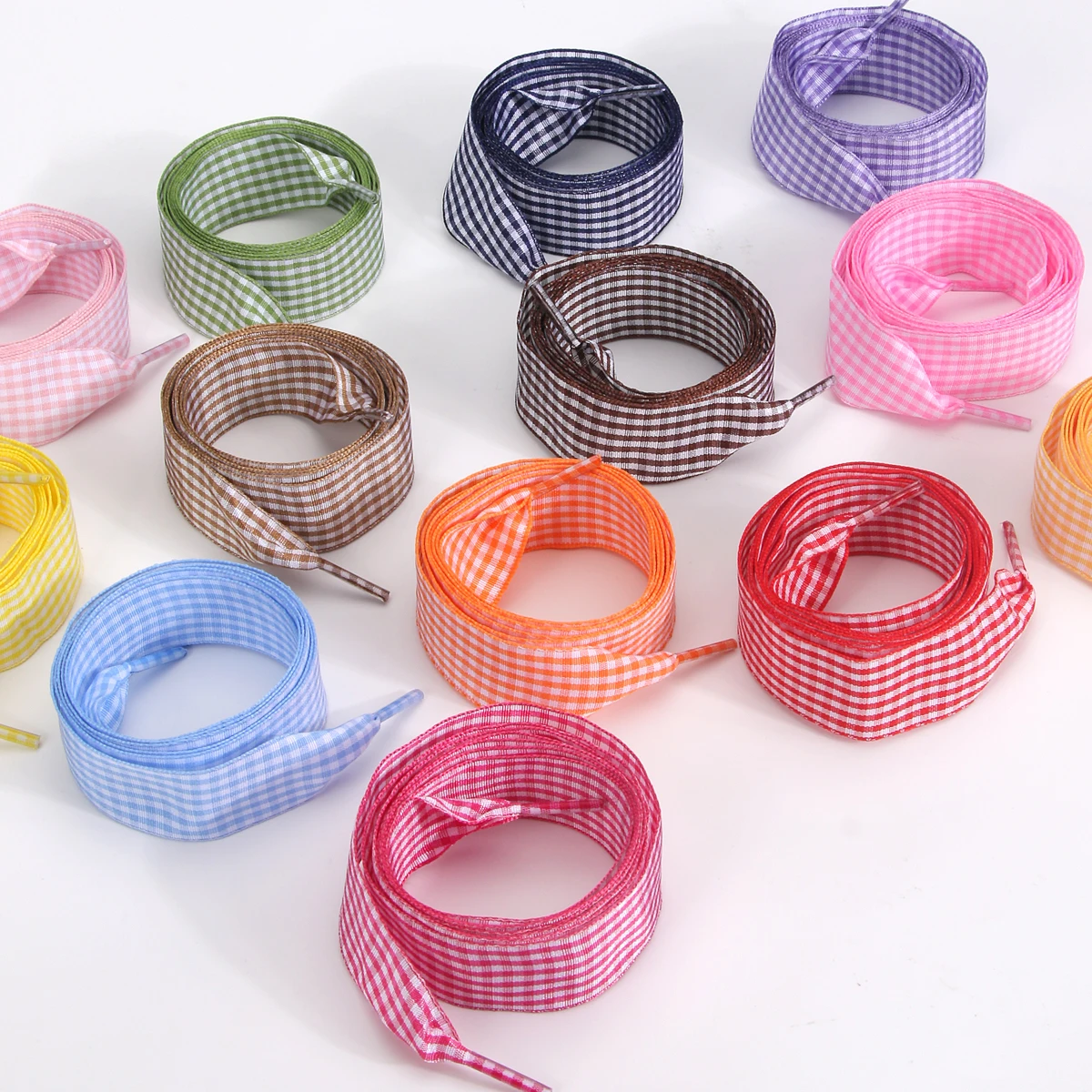 (2 pairs)Scottish Plaid Replacement Shoelaces - Vintage Colorful Laces for Trainers, Sneakers & Boots (100/140/120/160cm)