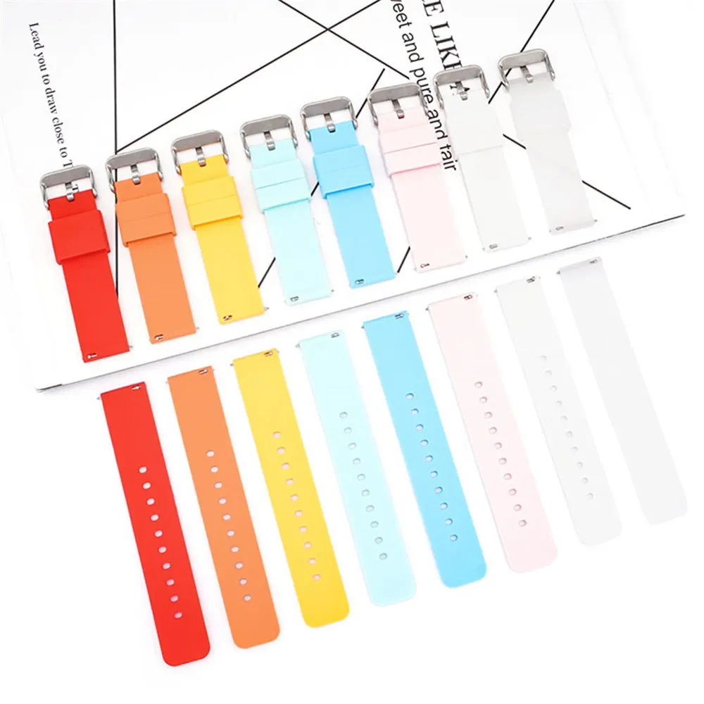12/14/16/18/20/22/24 مللي متر حزام سيليكون لساعة سامسونج جالاكسي 6 5 4 مطاط سريع الإصدار لساعة هواوي GT 2 3 الذكية #4