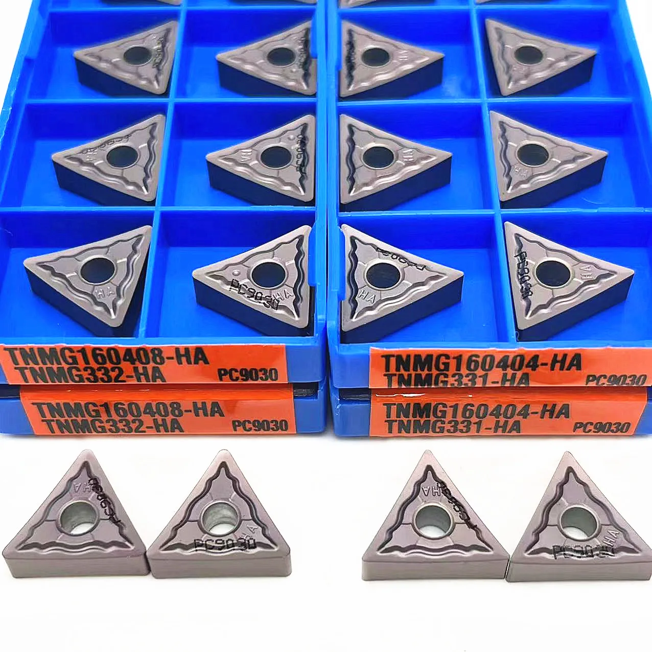 เครื่องกลึงโลหะคาร์ไบด์ TNMG160404 TNMG160408ฮ่า PC9030คาร์ไบด์แบบดั้งเดิม10ชิ้นเครื่องมือกลึง TNMG160408 TNMG160404สำหรับสแตนเลสสตีล