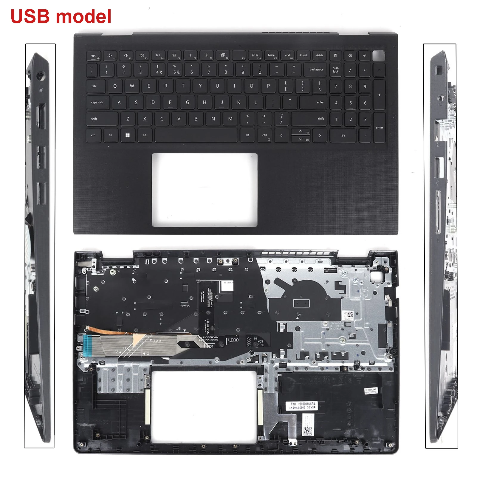 

Верхний чехол C для ноутбука Dell Vostro 15 3510 3511 3515 3520 3525 3530 3535 с подсветкой клавиатуры Модель USB/Type-c